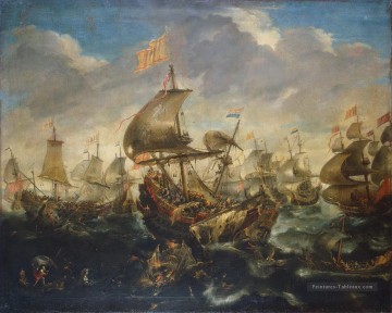 Eertvelt Andries van ZZZ Bataille de la mer Peinture à l'huile